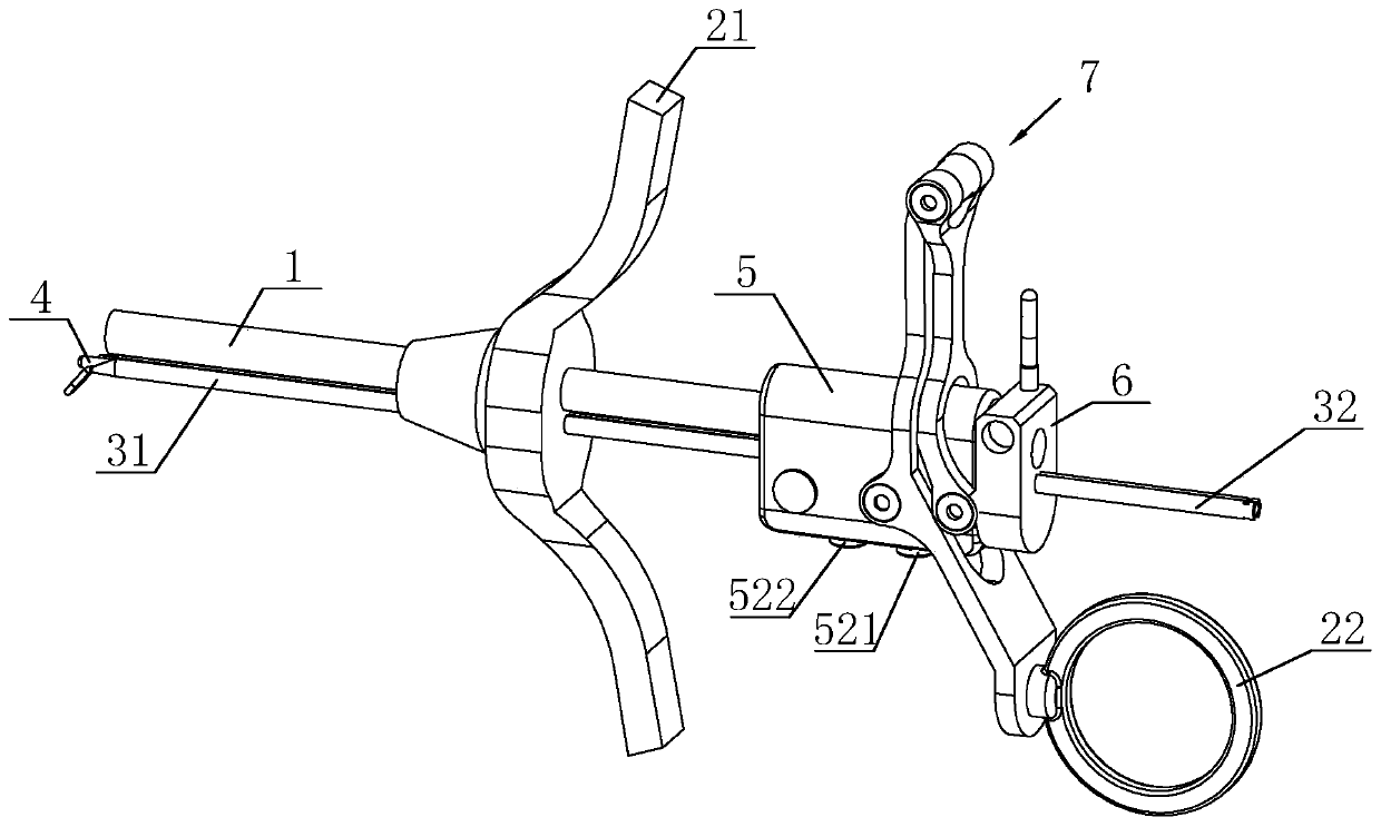 Operation handle for transurethral minimally invasive surgery for prostate