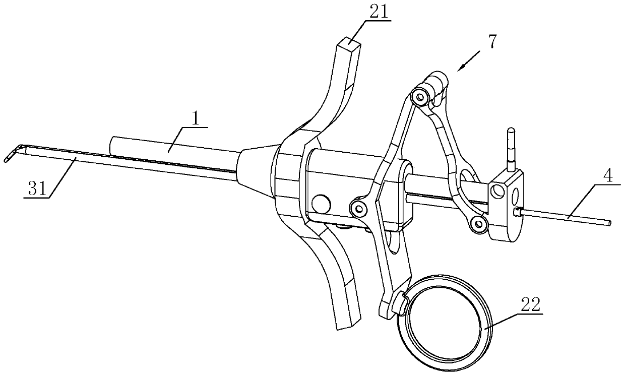 Operation handle for transurethral minimally invasive surgery for prostate