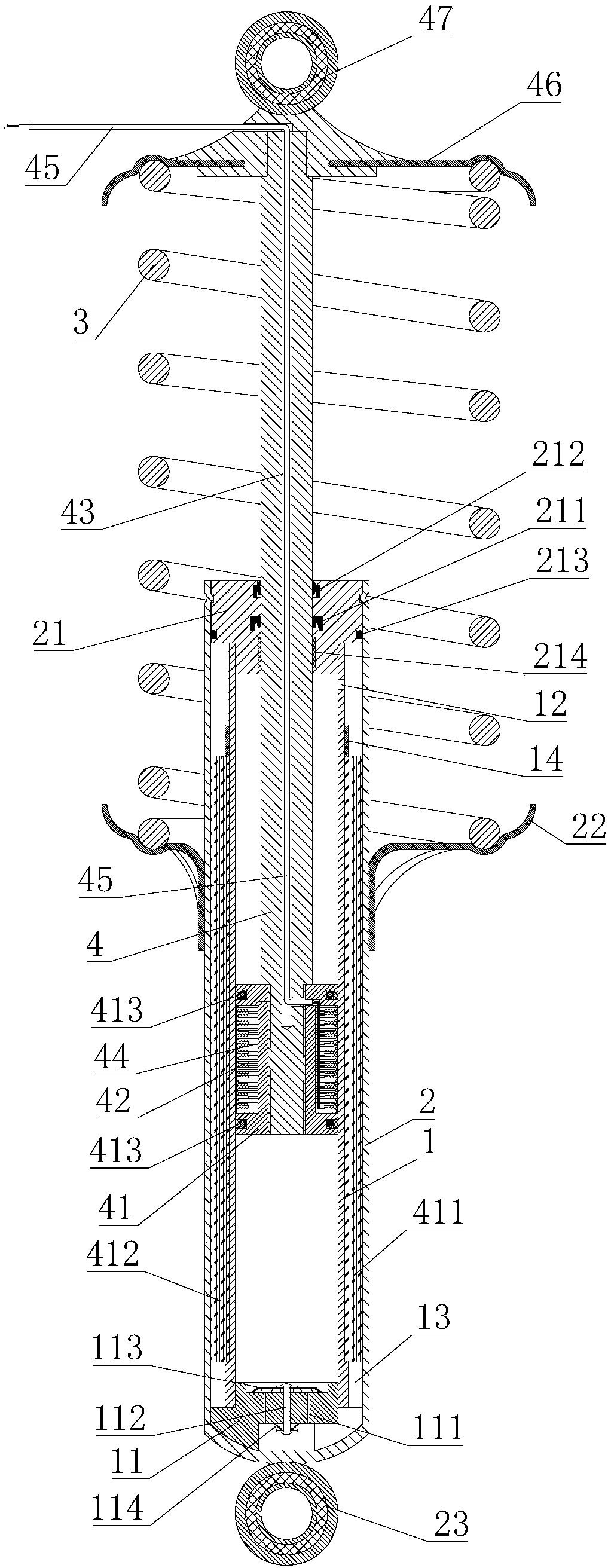 Vehicular shock absorber capable of generating electricity