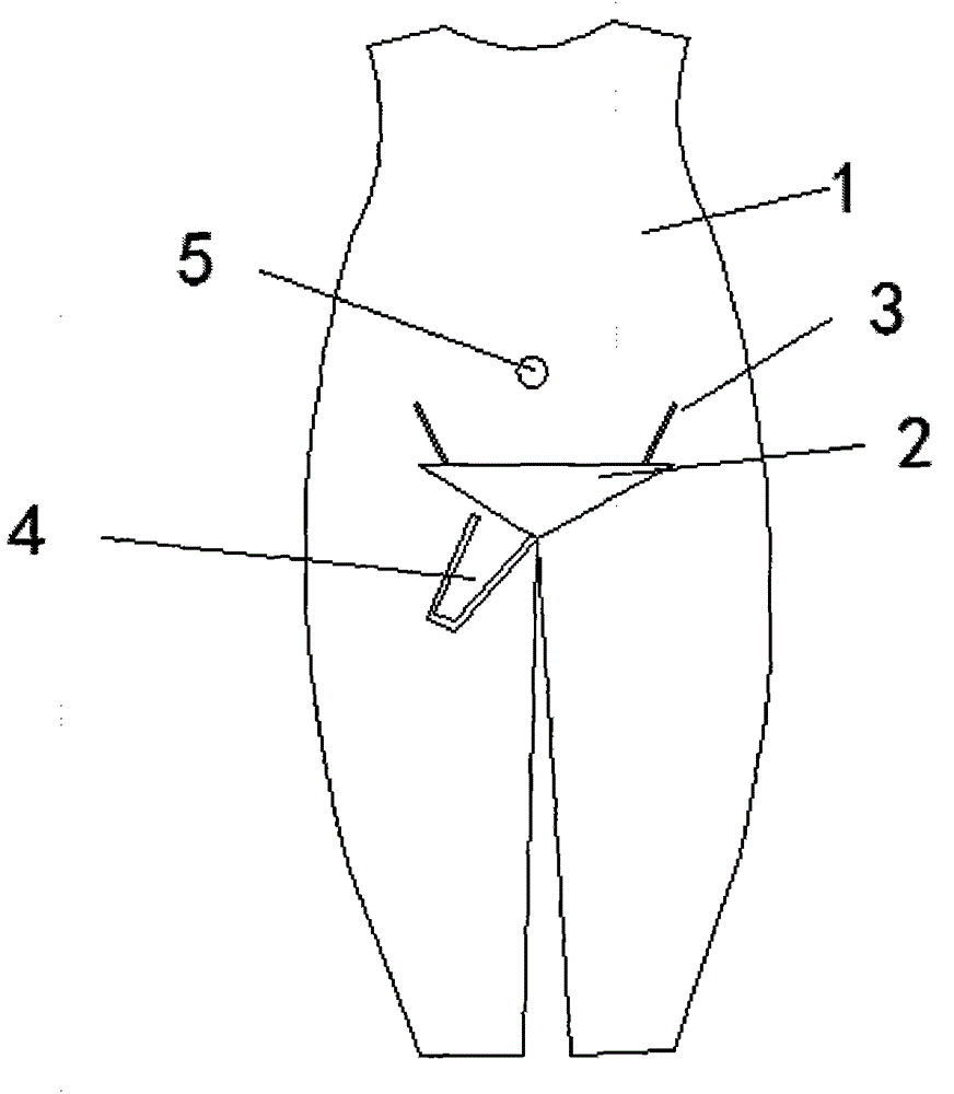 Mesh shielding fabric garment with catheter