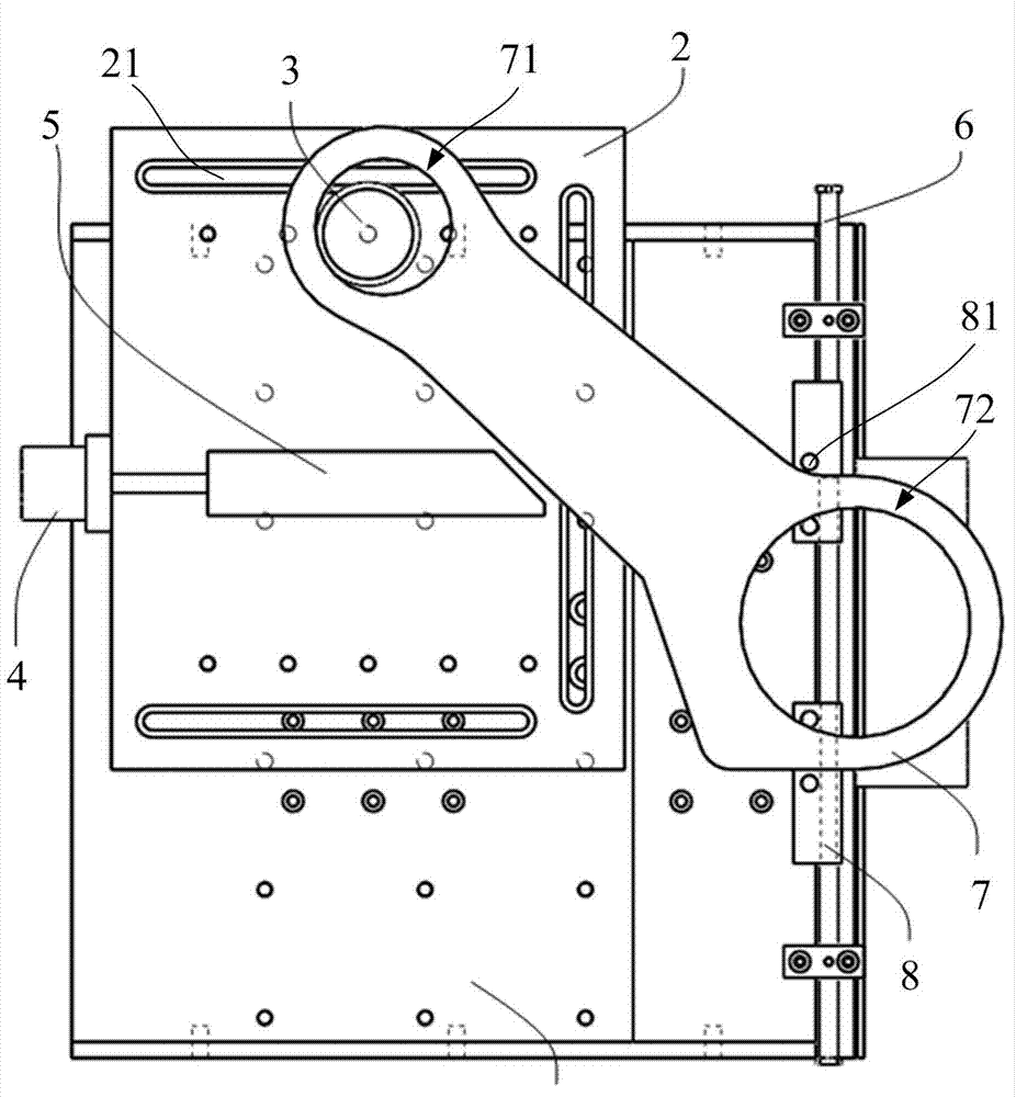 Rapid clamping device for machining split grooves of oblique connecting rod of automobile by linear cutting