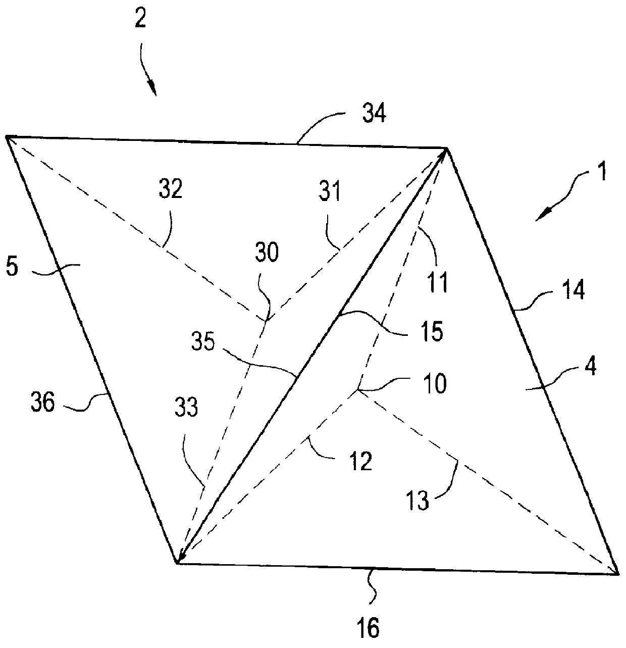 Arrangement for retroreflection of a ray using triple prisms