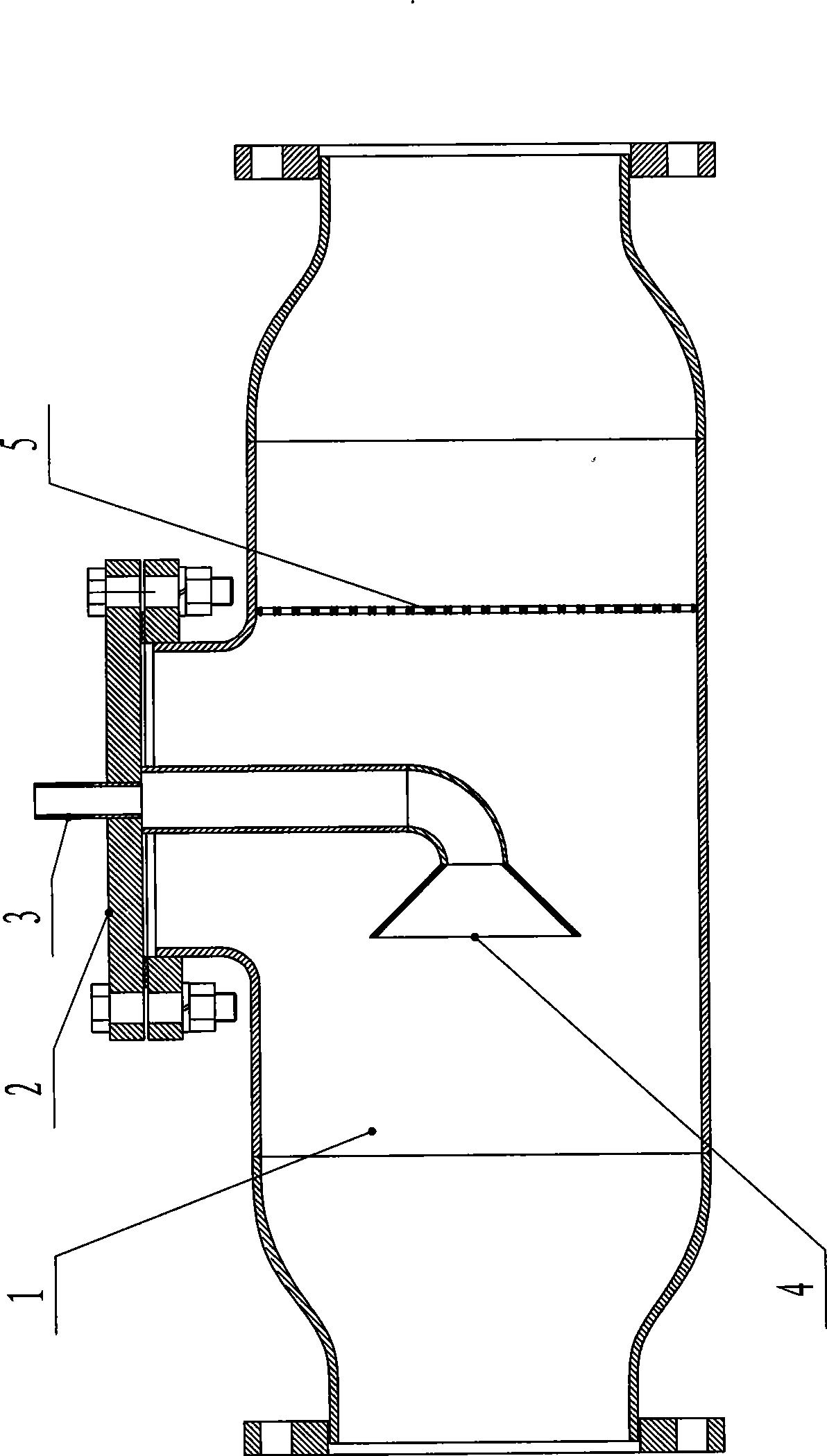 Diffusion type pipe-line mixer