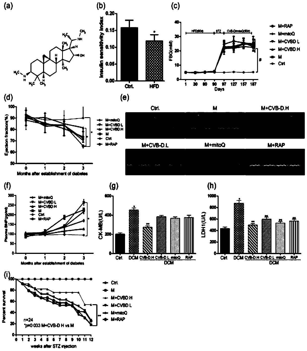 Application of Nrf2-based cyclovirobuxinum D in diabetic cardiomyopathy