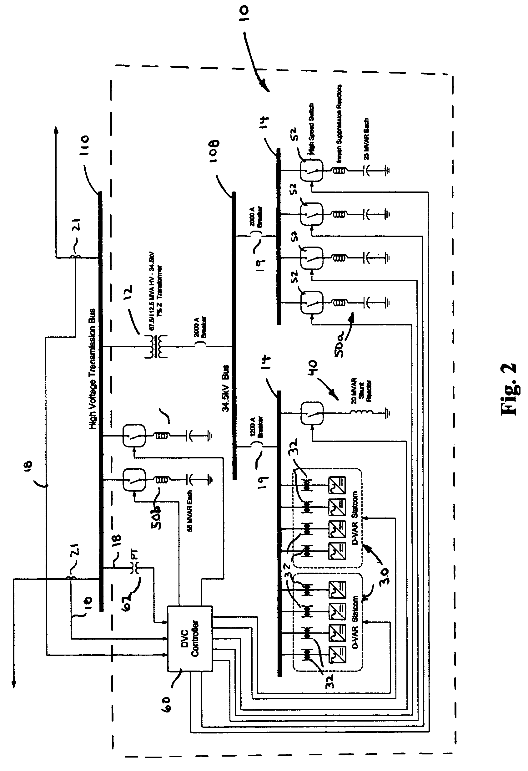 Dynamic reactive compensation system and method