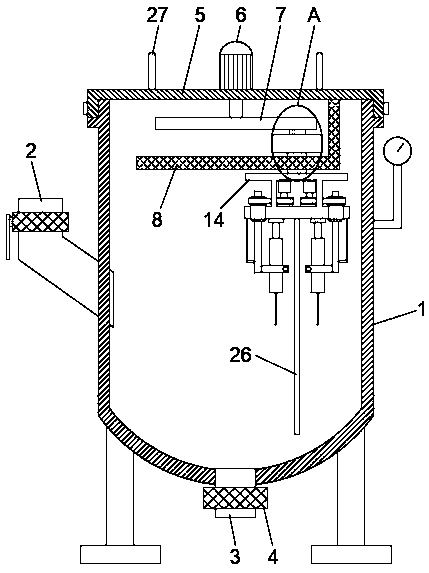 Device for preparing solvent-free graphene modified electrostatic-conductive acrylic resin