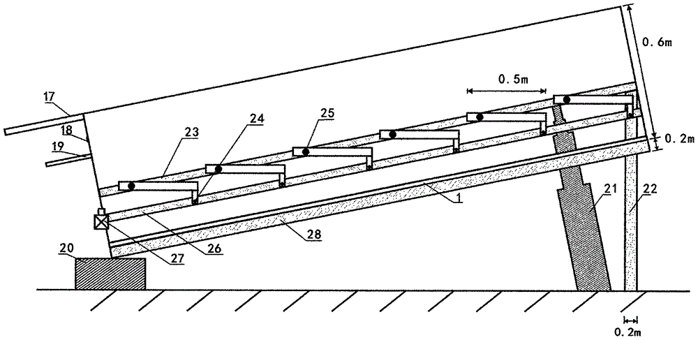 Soil erosion model device on variable width slope based on adaptive horizontal walkway