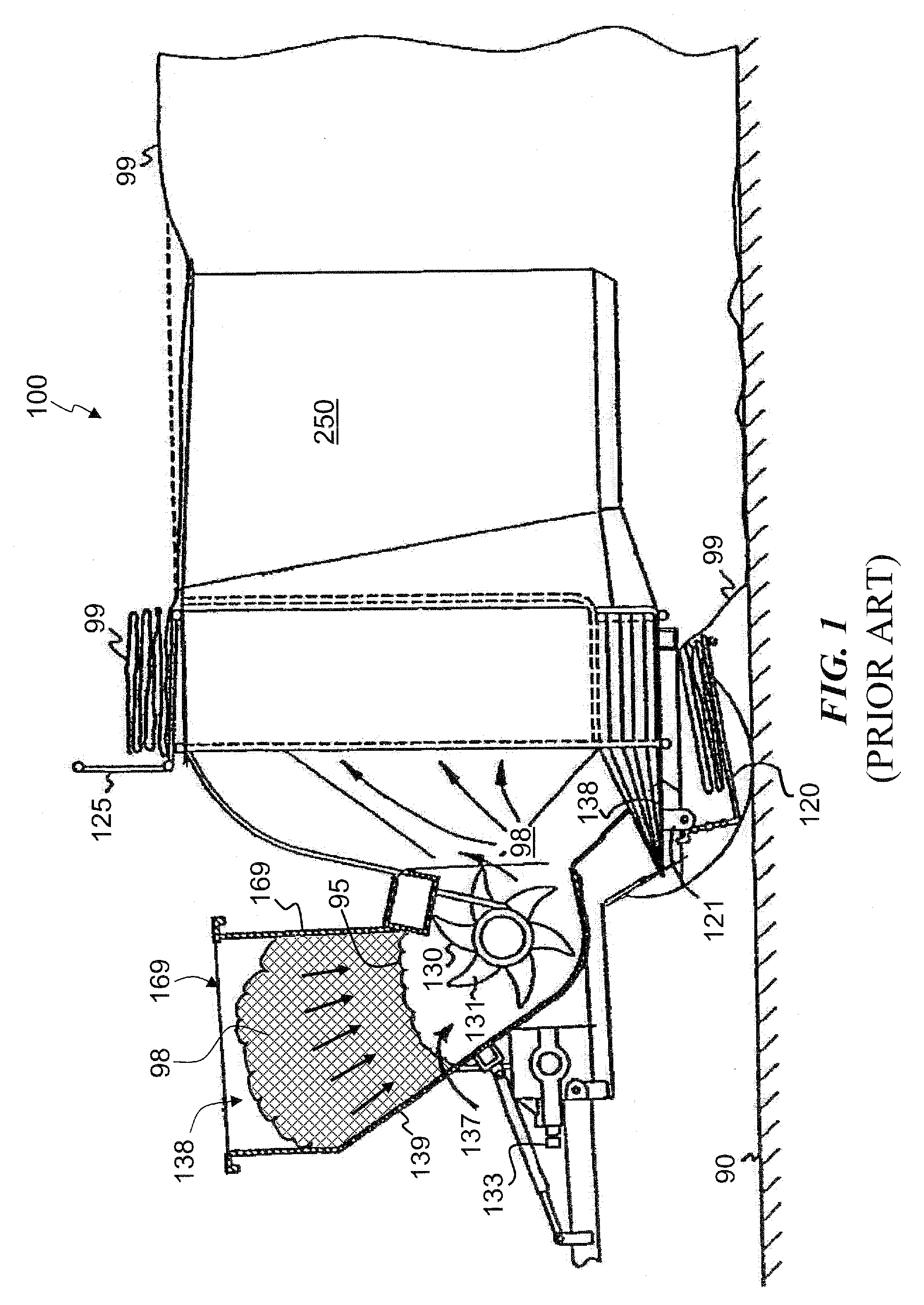 Agricultural bagger with upper tunnel compaction