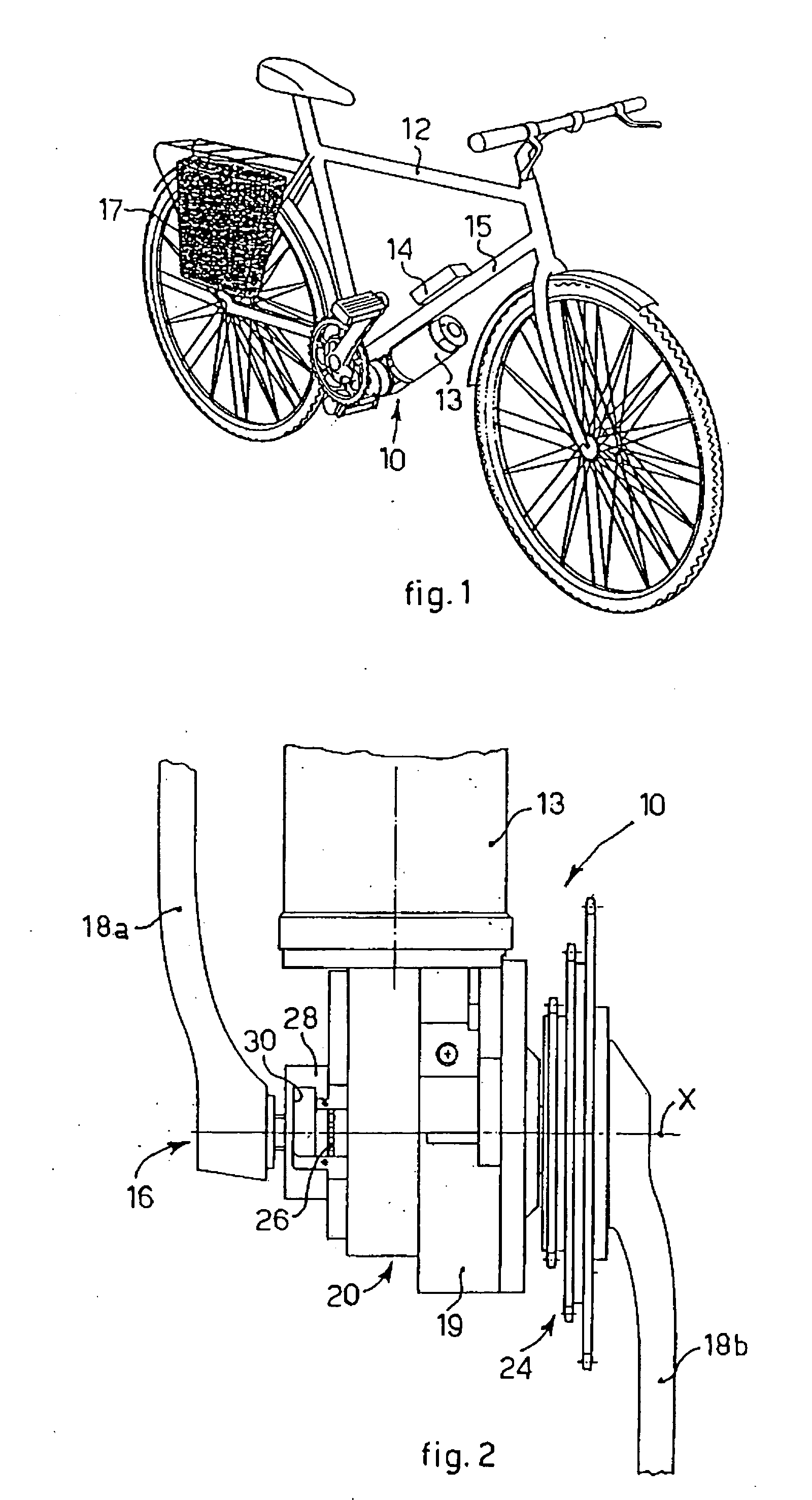 Drive unit able to be applied to a vehicle provided with pedals