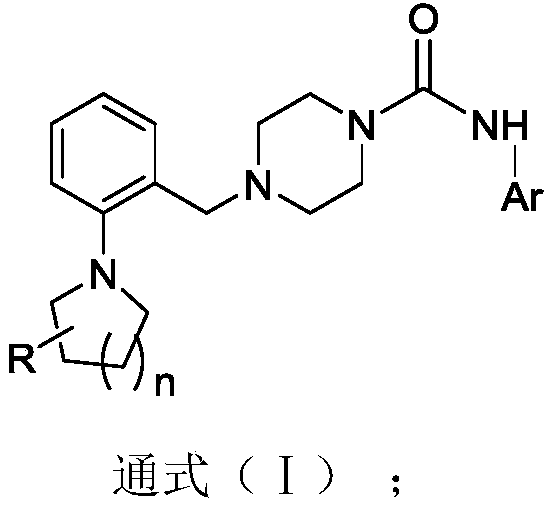 4-(2-(pyrrolidine/piperidine-1-yl)benzyl)-piperazine urea TRPV1 antagonist and preparation method and application thereof