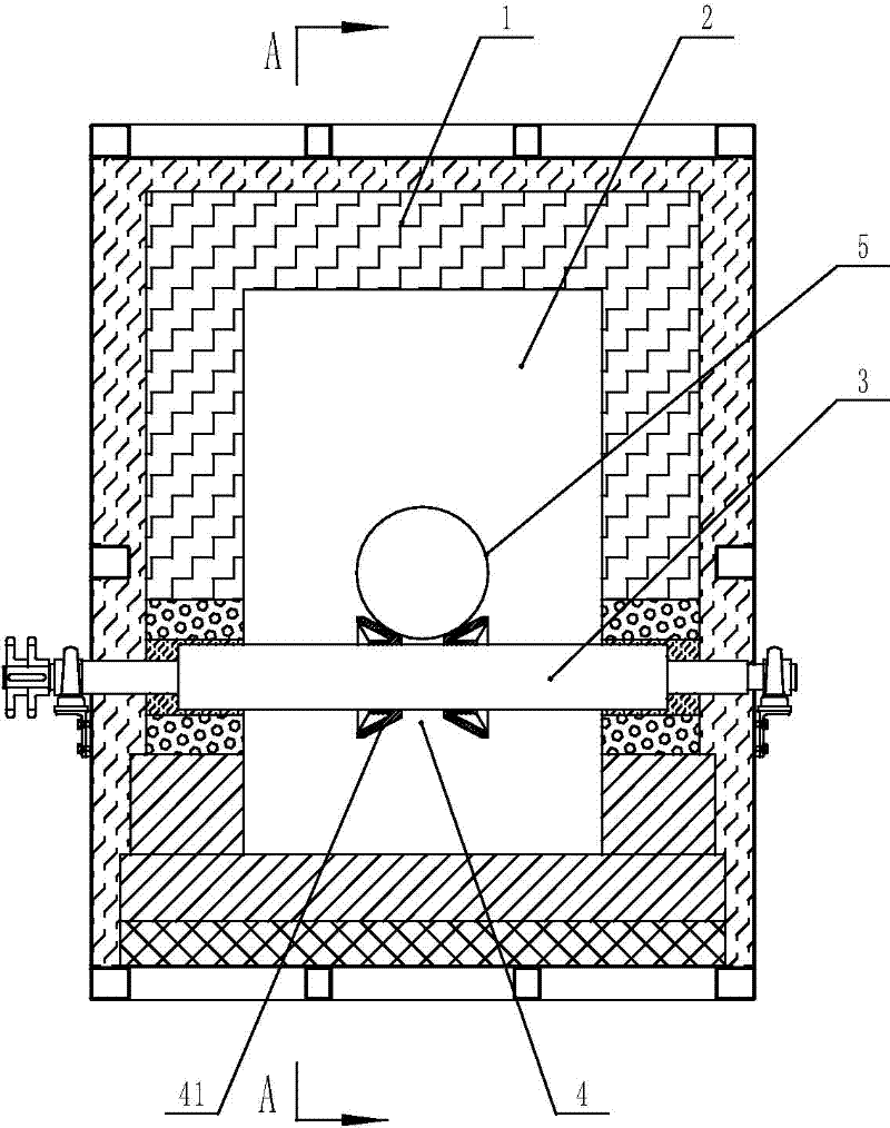 Heat treatment furnace for steel cylinders