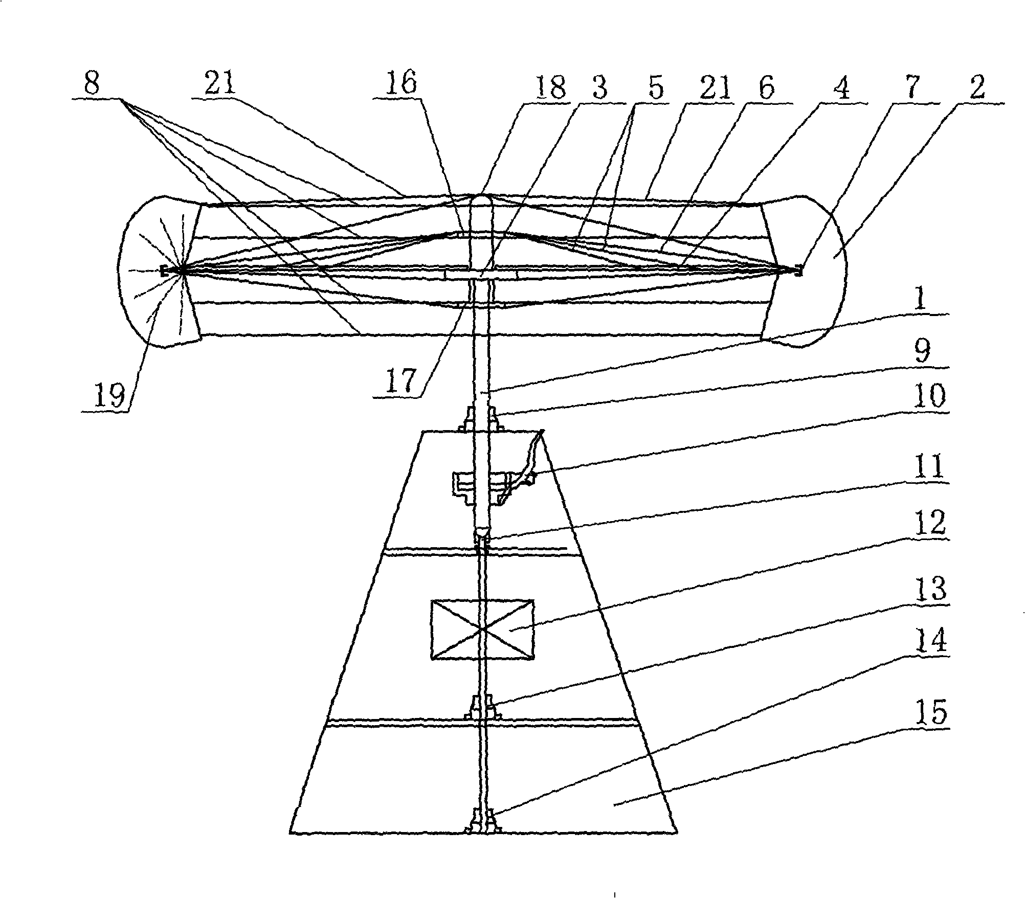 Straight shaft multi- vane horizontal wheel type wind generator