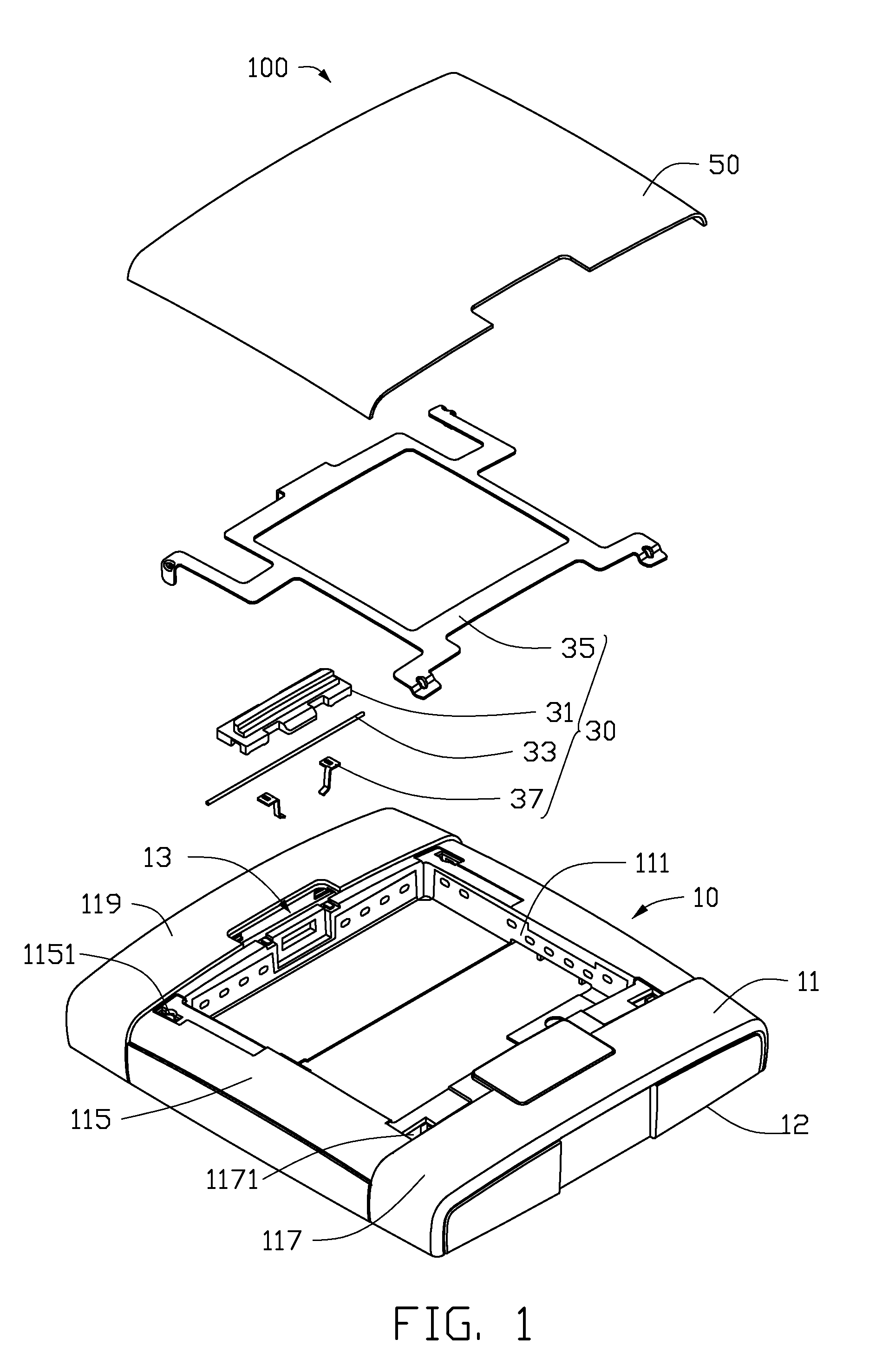 Portable electronic device with battery cover