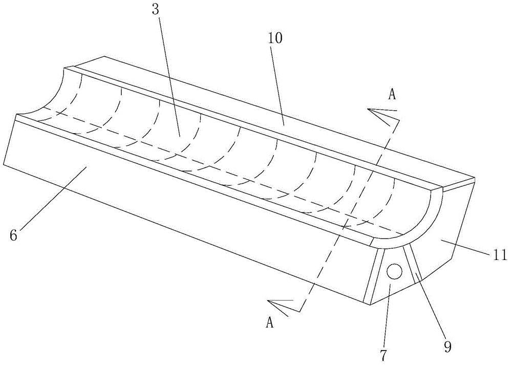 Manufacturing method of launching barge rocker arm hinged support