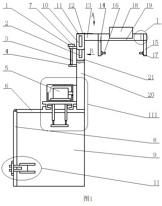 Removing device for beverage bottle having high bottle cap of beverage filling machine