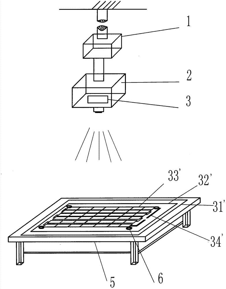 Laminating method for solar battery component panel manufacturing process