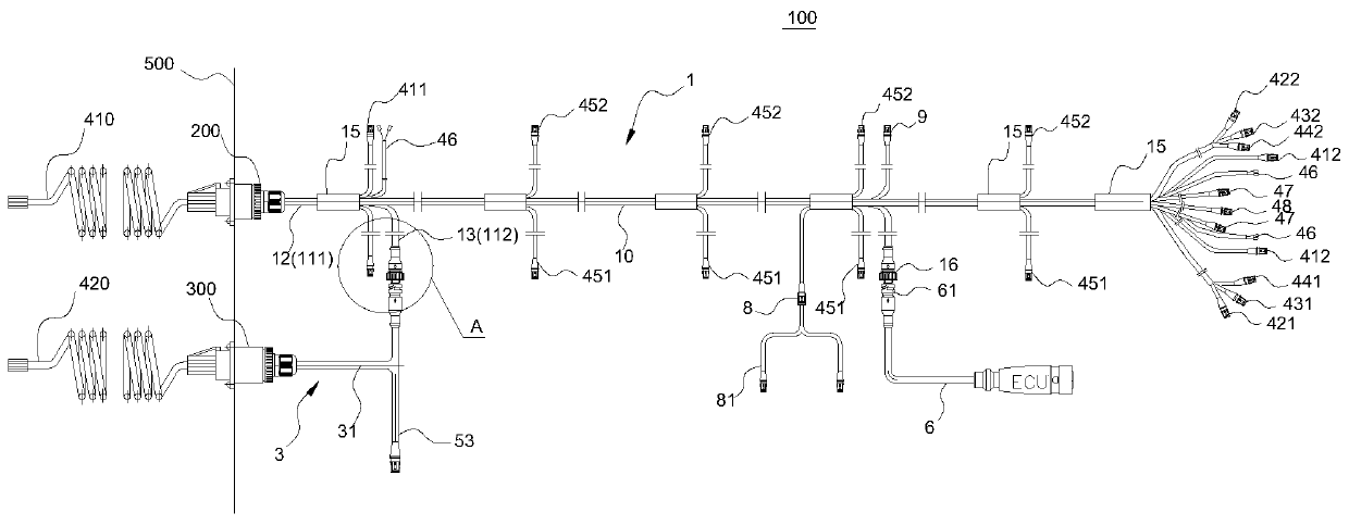 Semitrailer and semitrailer wire harnesses thereof