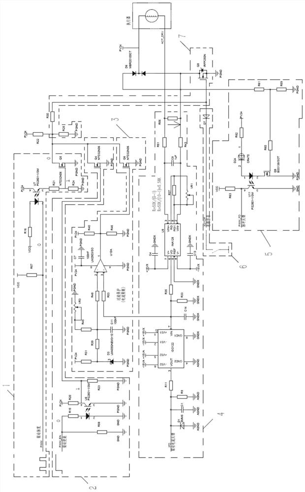 A driving circuit of a diesel engine position control actuator