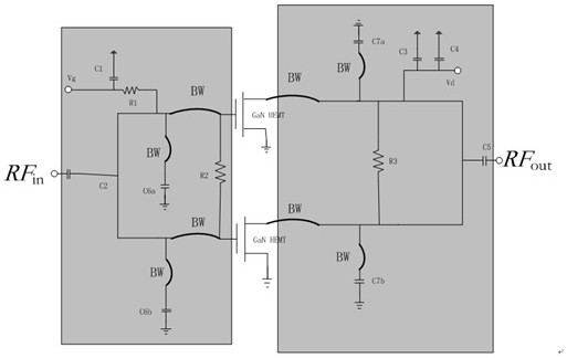 Novel slide glass type internal matching power amplifier