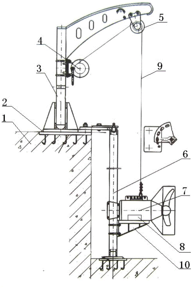 Assembly structure for submersible stirrer