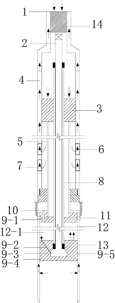 Hydraulic fixing type sampler and sampling method thereof