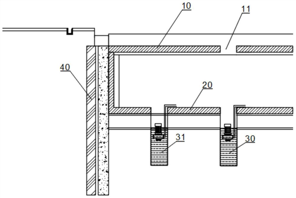 Construction method of cast-in-situ bored pile of existing underground structure