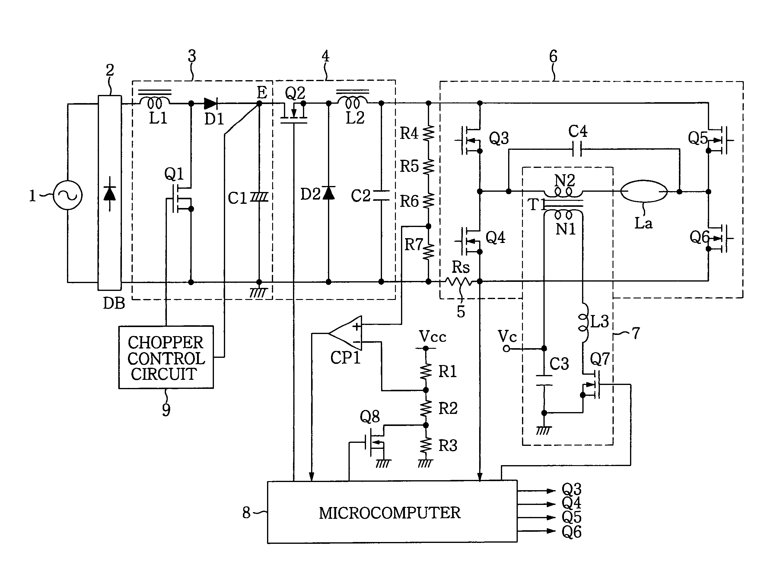 High pressure discharge lamp lighting device and luminaire