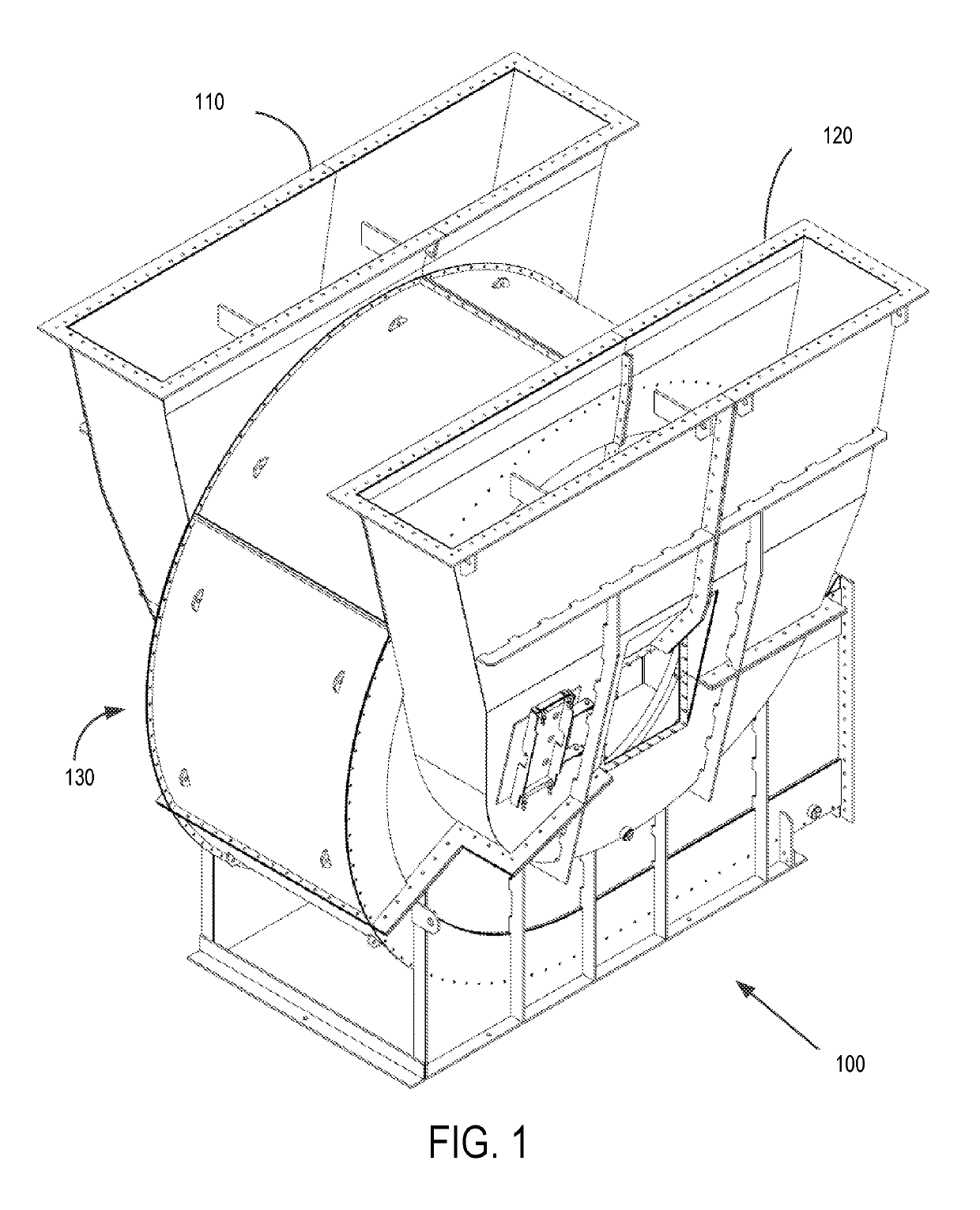 Industrial fan housing assembly with replaceable scroll