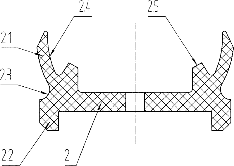 Bamboo handrail and production process thereof