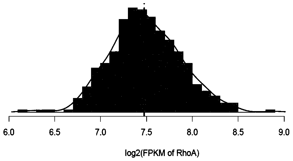 Determining method for evaluation gene groups for gastric cancer prognosis prediction