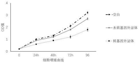 Application of genetic modification stem cell exosome to preparation of medicines or beautifying and whitening cosmetics