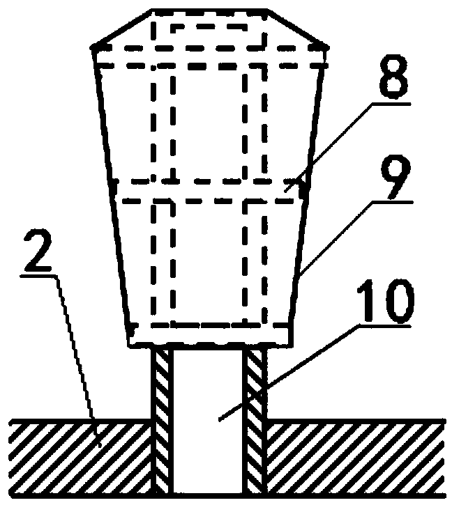 A device for removing fluorine in zinc waste electrolyte