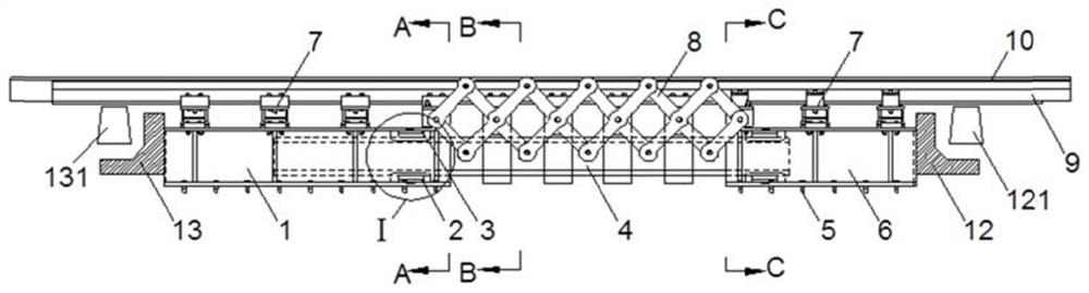 Beam-rail integrated telescopic device of large-span railway steel bridge and design method thereof