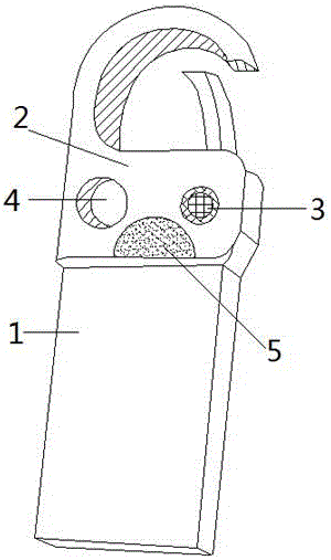 Hook and perforating antiskid U-disk structure device