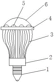 Shower head type LED lamp
