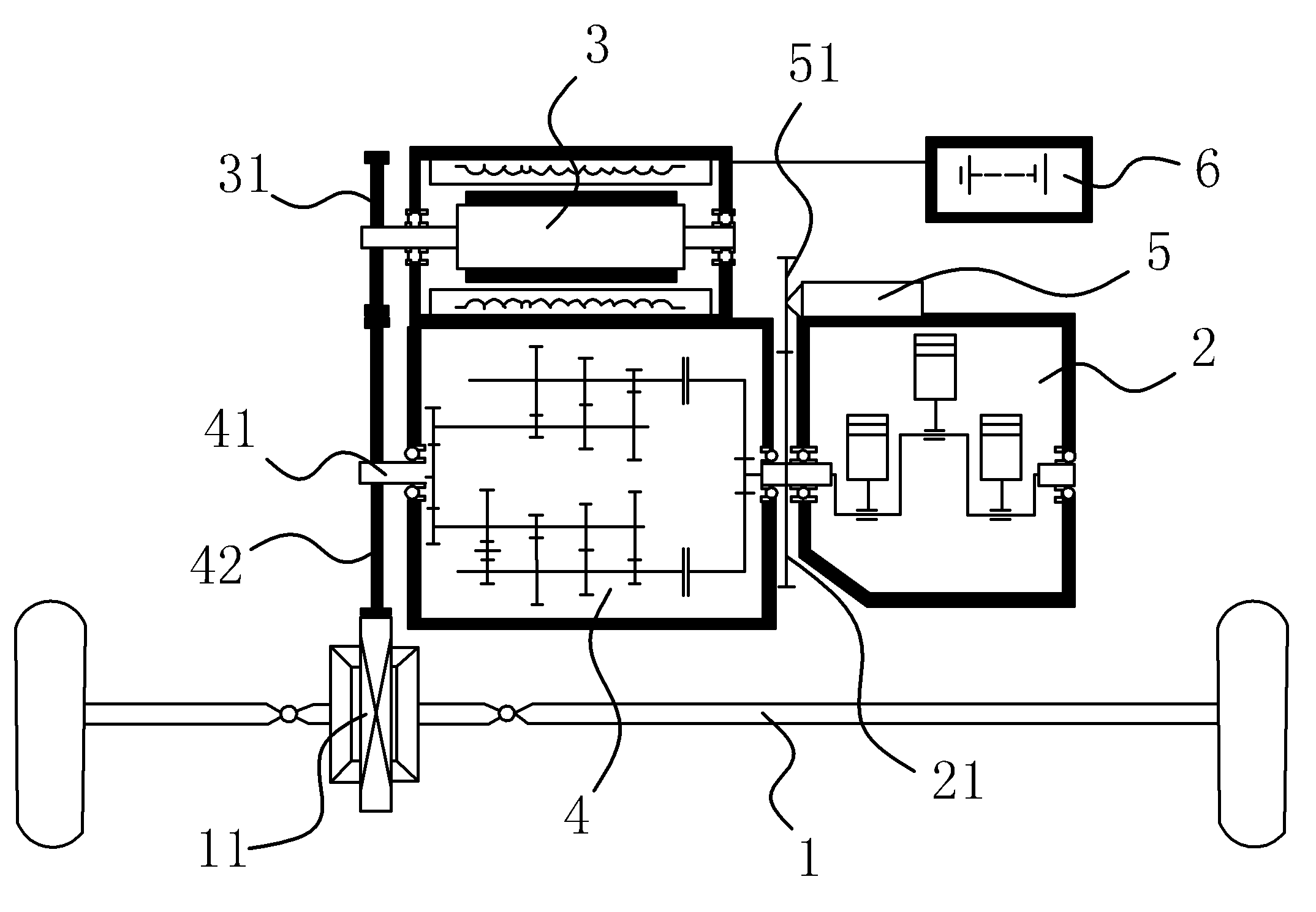 Automobile hybrid drive system