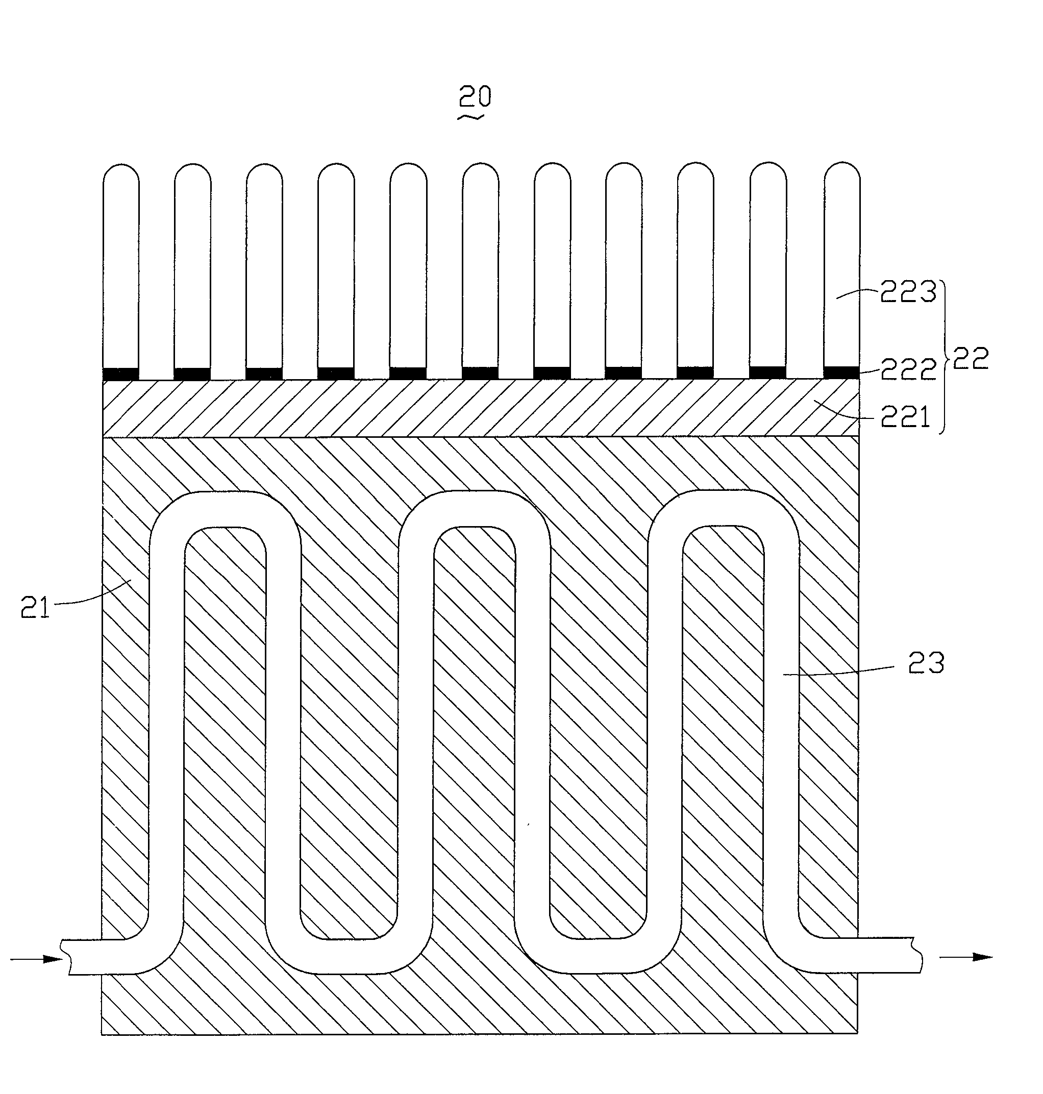 Cavity of moulded glass lens