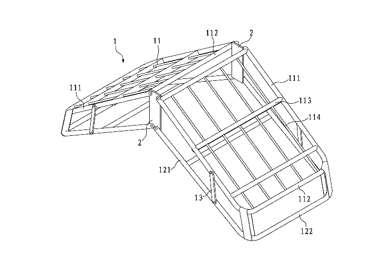 A folding bed frame