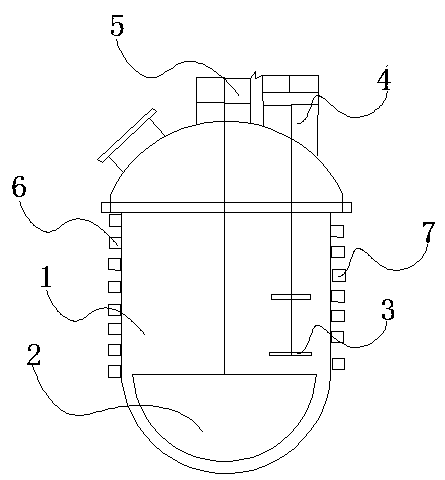 Double-helix and double-stirring reaction device for producing water-proof coating