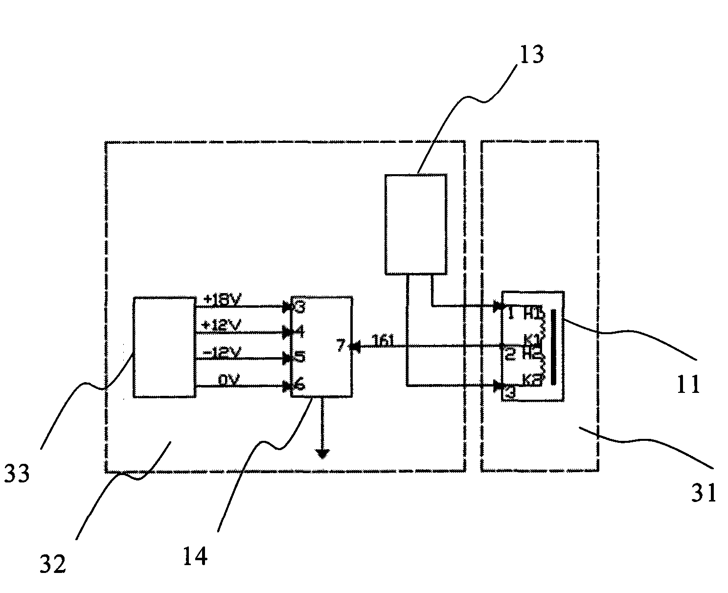 Position sensing device for sodium-cooled fast reactor refueling machine and signal conversion method of position sensing device