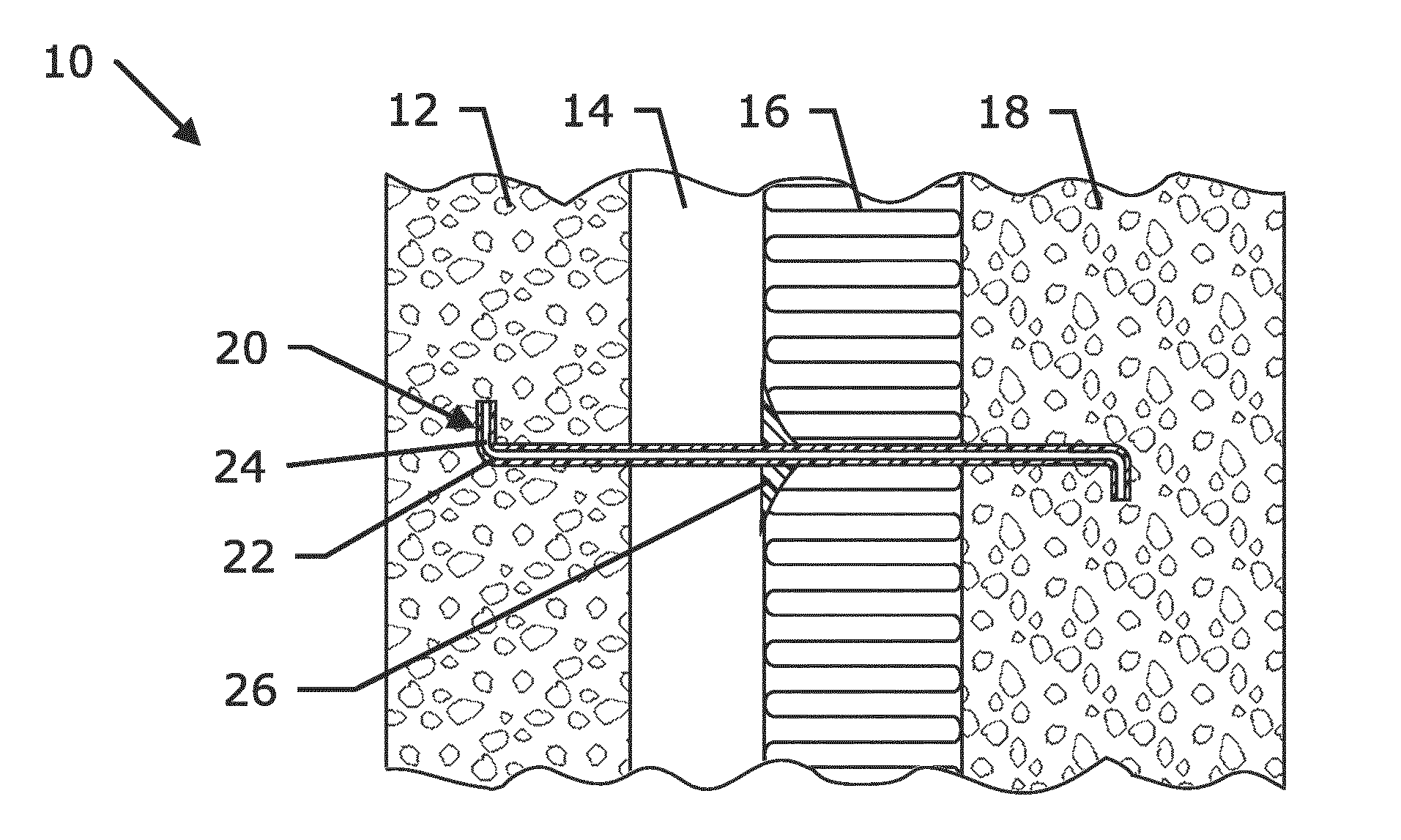 Binding element for a building wall structure
