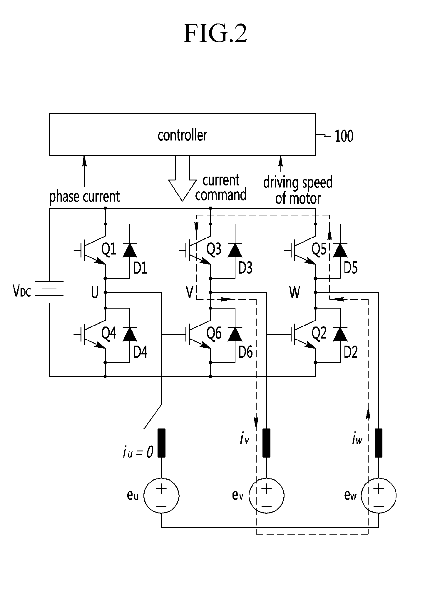 Power cable breaking detection method of motor