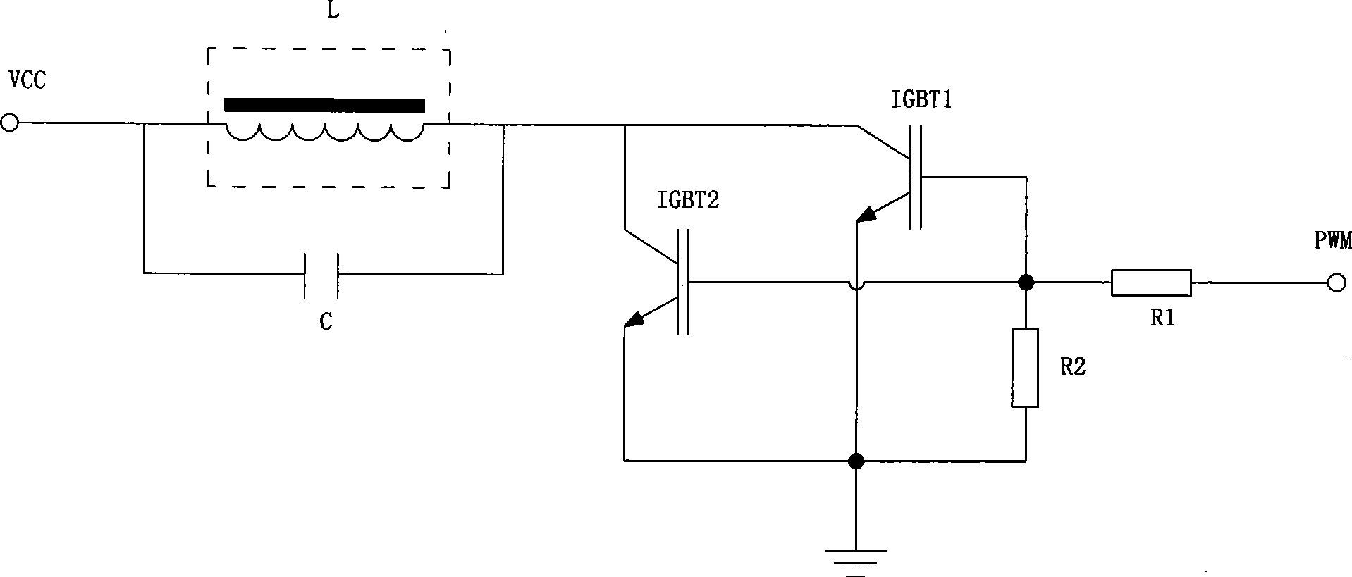 Quasi-resonance electromagnetic heating circuit