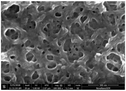 Poly-3,4-ethylenedioxythiophene nano mesh structure film as well as preparation method and application thereof