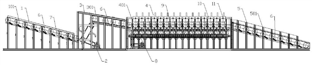 Automatic ANG gas cylinder filling and conveying system