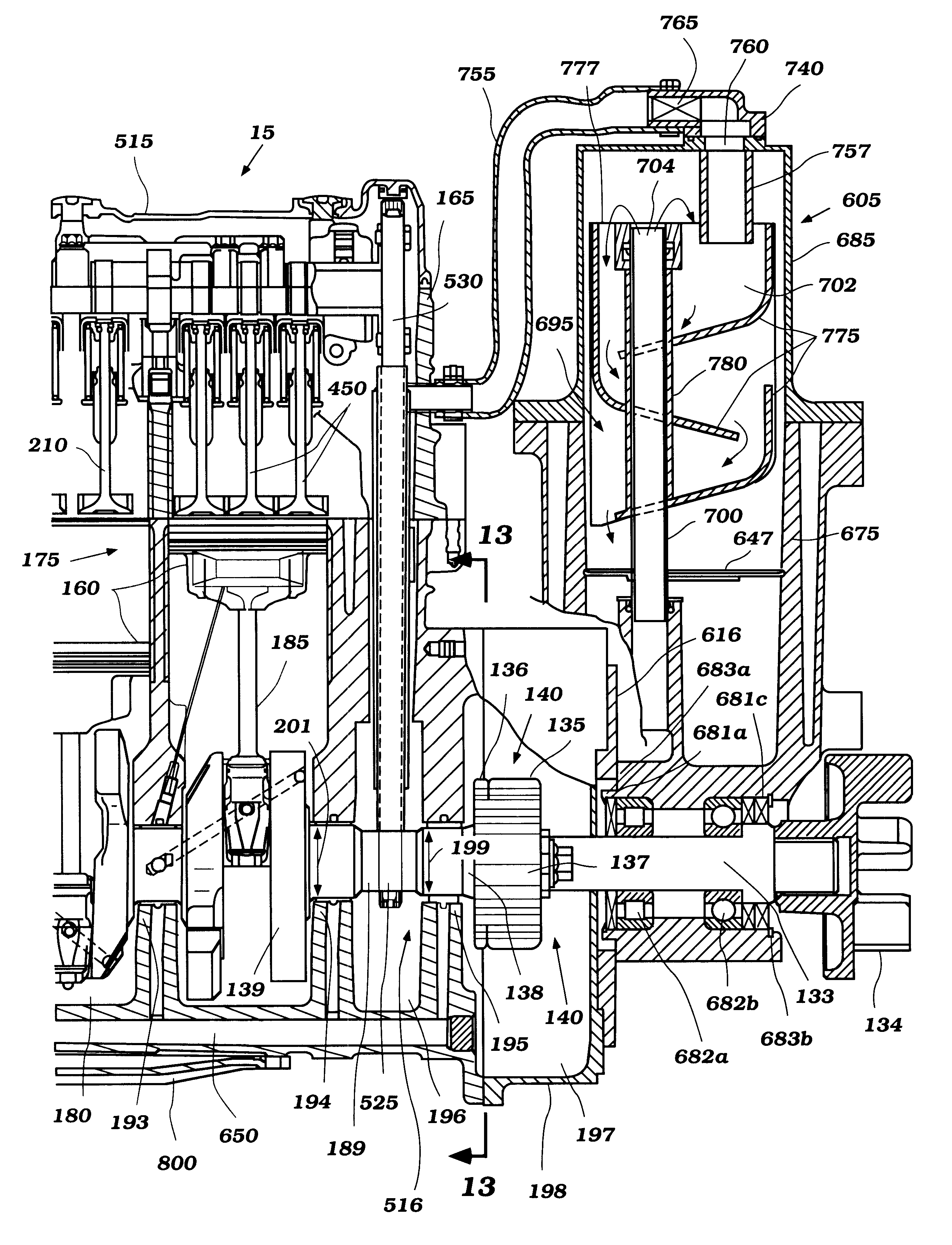 Oil pump construction for watercraft engine