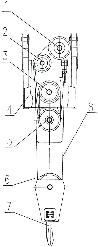 Pulley mechanism of a hoisting machine