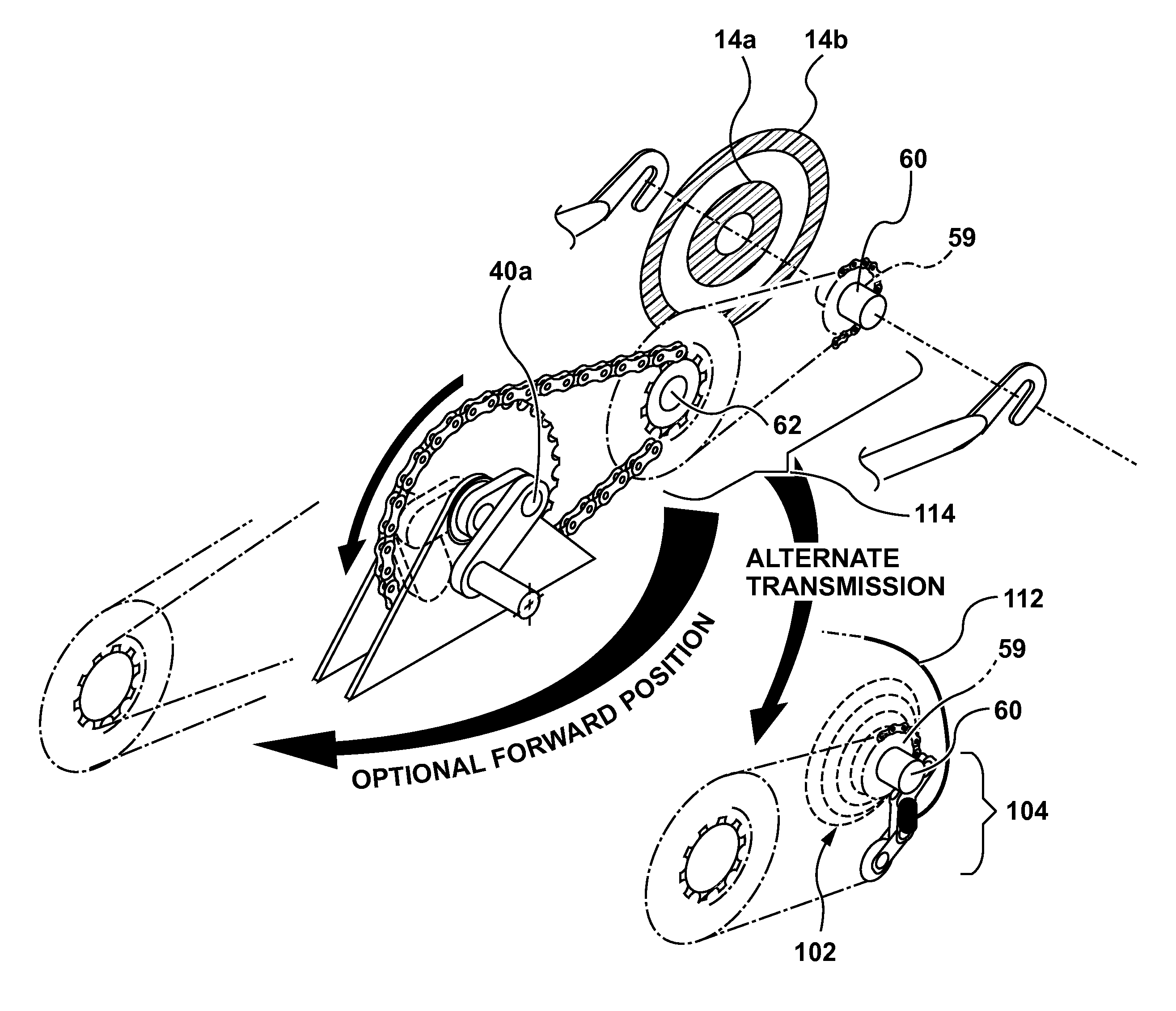 Pedal-drive system for manually propelling multi-wheeled cycles