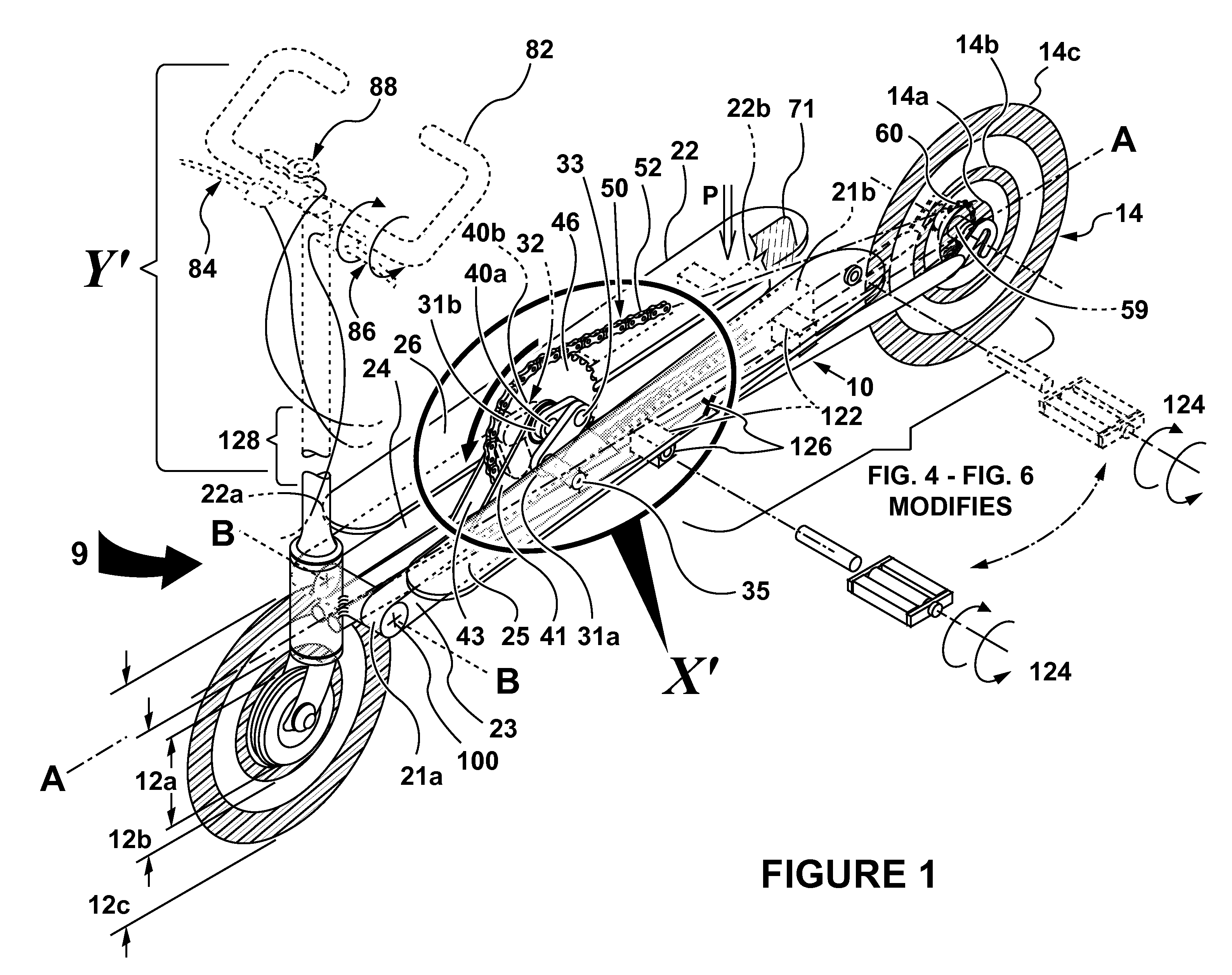 Pedal-drive system for manually propelling multi-wheeled cycles