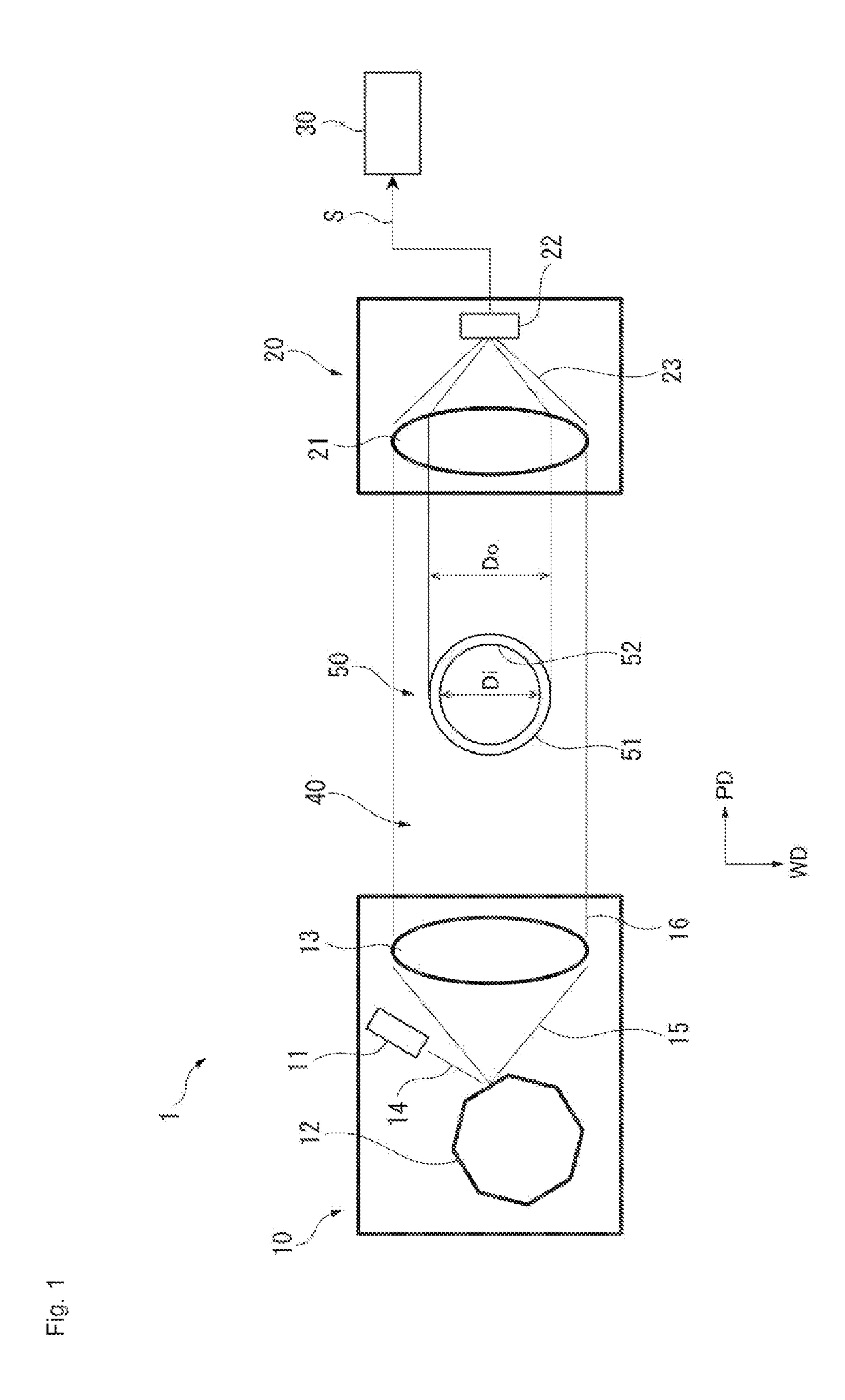 Internal diameter measuring method for transparent tube